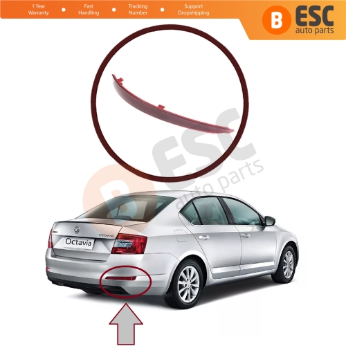 Rear Bumper Reflector Right 5E5945106 5E9945106 for Skoda Octavia 2012-2016 4-Door Liftback Hatchback Sedan