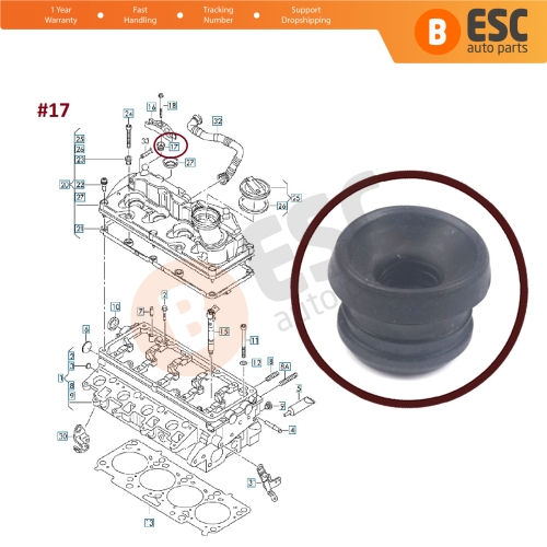 Cylinder Head Tensioning Plate Seal Washer Ring O Ring 03L103487 for VW Audi Seat Skoda