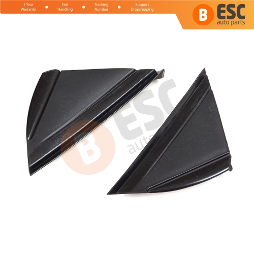 Side View Mirror Triangle Fender Corner Trim Cover Set for Renault Megane MK4 2016-On 638752672R 638744983R