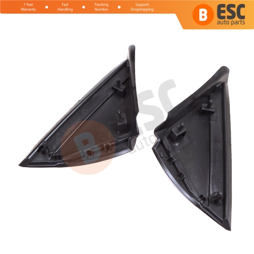 Side View Mirror Triangle Fender Corner Trim Cover Set for Renault Megane MK4 2016-On 638752672R 638744983R