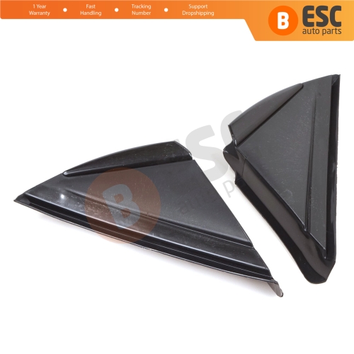 Side View Mirror Triangle Fender Corner Trim Cover Set for Renault Megane MK4 2016-On 638752672R 638744983R