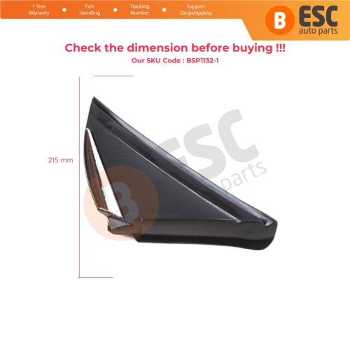 LEFT Side View Mirror Triangle Fender Corner Trim Cover for Renault Megane MK4 2016-On 638758950R