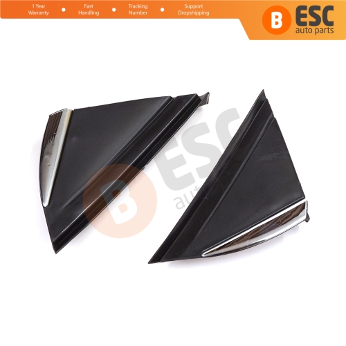 Side View Mirror Triangle Fender Corner Trim Cover Set for Renault Megane MK4 2016-On 638758950R 638740438R