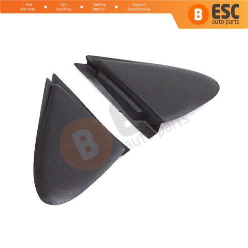 Side View Mirror Triangle Fender Corner Trim Cover Set for Renault Megane MK3 Fluence 638750012R 638740012R