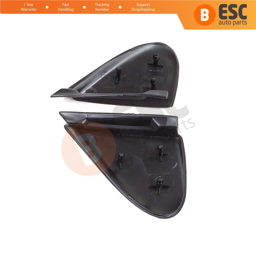 Side View Mirror Triangle Fender Corner Trim Cover Set for Renault Megane MK3 Fluence 638750012R 638740012R