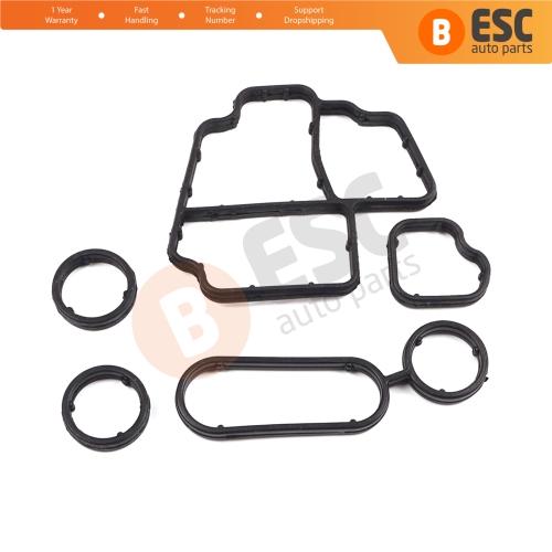 Oil Filter Holder Gasket Set Oil Cooler O-Ring Seals for Audi Seat Skoda VW VAG 1.6TDI 2.0 TDI Engines 03L198070 03L198441