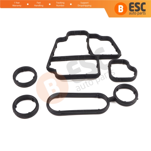 Oil Filter Holder Gasket Set Oil Cooler O-Ring Seals for Audi Seat Skoda VW VAG 1.6TDI 2.0 TDI Engines 03L198070 03L198441