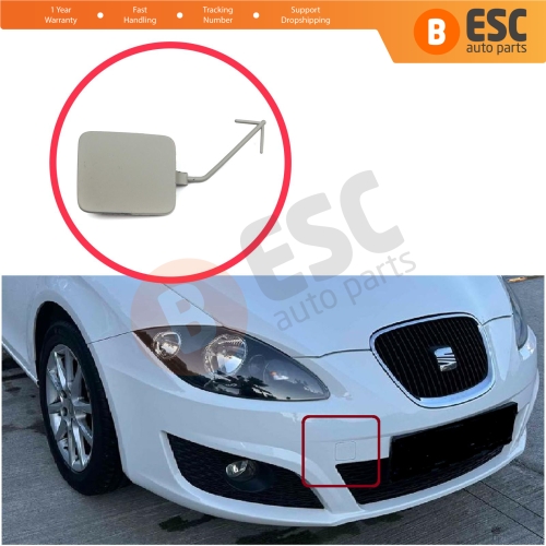 Front Bumper Tow Hitch Eye Hook Cover Cap for Seat Leon MK2 1P1 2009-2013 Facelift 1P0807241C