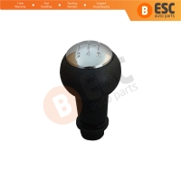 5 Speed Gear Shift Stick Knob Black Chrome For Peugeot Citroen