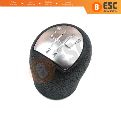 5 Speed Gear Shift Stick Knob 8200568122 Black Chrome For Renault Clio Kangoo Twingo Dacia Logan