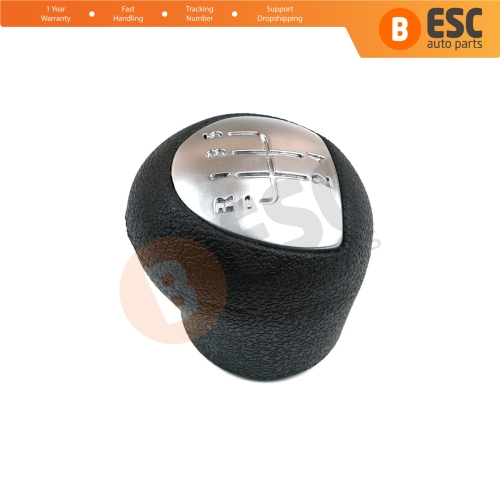 5 Speed Gear Shift Stick Knob 8200568122 Black Chrome For Renault Clio Kangoo Twingo Dacia Logan