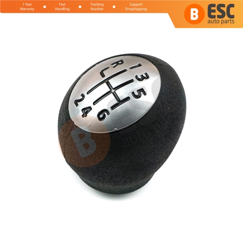 6 Speed Shift Gear Stick Knob 328650024R Chrome Black For Renault Dacia Nissan Opel