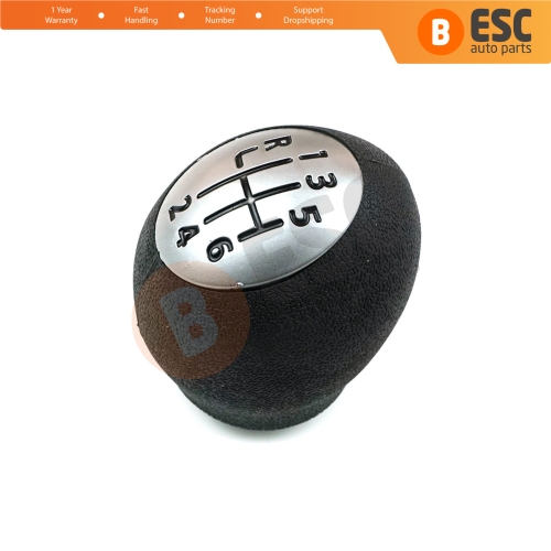 6 Speed Shift Gear Stick Knob 328650024R Chrome Black For Renault Dacia Nissan Opel