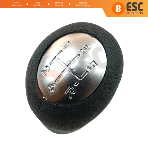 5 Speed Gear Shift Stick Knob 8200079112 Black Chrome for Renault Clio 3 Megane 2 Scenic 2