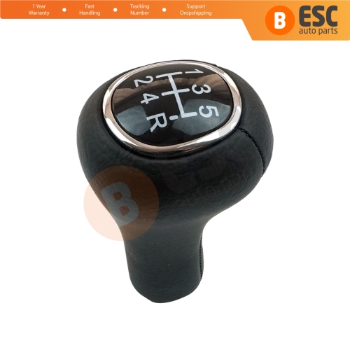 5 Speed Gear Shift Stick Knob Black Leather XS4R 7217 AA 1069044 for Ford Focus 1998-2005