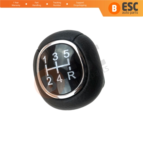 5 Speed Gear Shift Stick Knob Black Leather XS4R 7217 AA 1069044 for Ford Focus 1998-2005