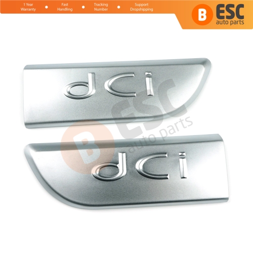 2 Pieces Chrome DCI Badge Emblem 8200717150 Left Right For Renault Megane MK2 Scenic MK2