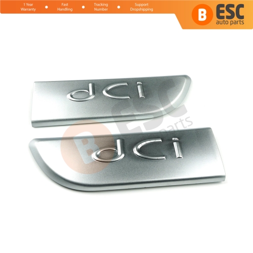 2 Pieces Chrome DCI Badge Emblem 8200717150 Left Right For Renault Megane MK2 Scenic MK2