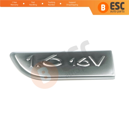 Chrome 1.6 16V Badge Emblem 8200209130 Left For Renault Megane MK2 Scenic MK2