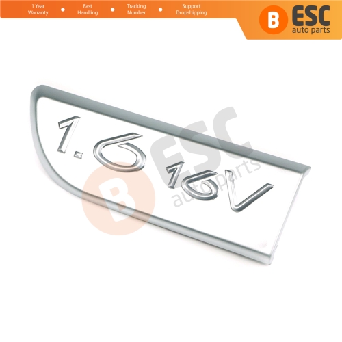 Chrome 1.6 16V Badge Emblem 8200209130 Left For Renault Megane MK2 Scenic MK2