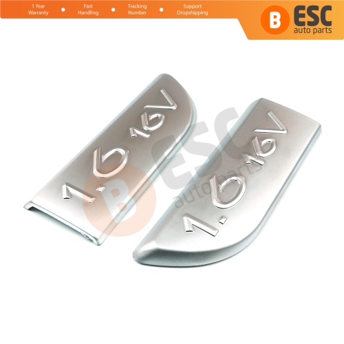 2 Pieces Chrome 1.6 16V Badge Emblem 8200209130 Left and Right For Renault Megane MK2 Scenic MK2