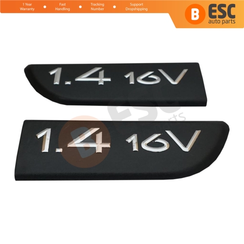 Black 1.4 16V Badge Emblem 8200209128 Left Right For Renault Megane MK2 Scenic MK2