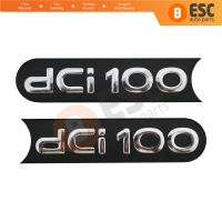 2 Pieces Black dci 100 Badge Monogram Emblem for Renault Master