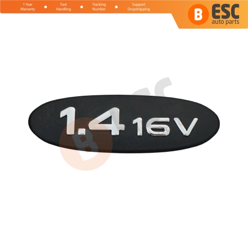 Black 1.4 16V Badge Monogram Emblem for Renault Clio MK2 Kangoo 7700438091