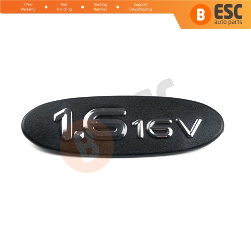 Black 1.6 16V Badge Monogram Emblem 7700432873 for Renault Megane MK1 Scenic 1996 1999