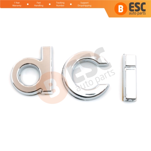 Chrome dci Badge Monogram Emblem for Renault Megane MK3 Clio MK4 Duster