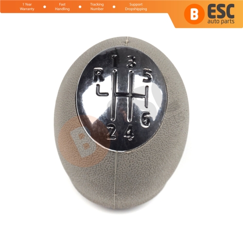 6 Speed Shift Stick Knob 328650024R Chrome Gray For Renault Dacia Nissan Opel