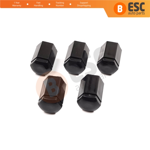 5 Pieces Car Wheel Bolt Screw Cover 6006066 13160977 Black Plastic Cap for Vauxhall Opel GM 32.80 mm* 17 mm