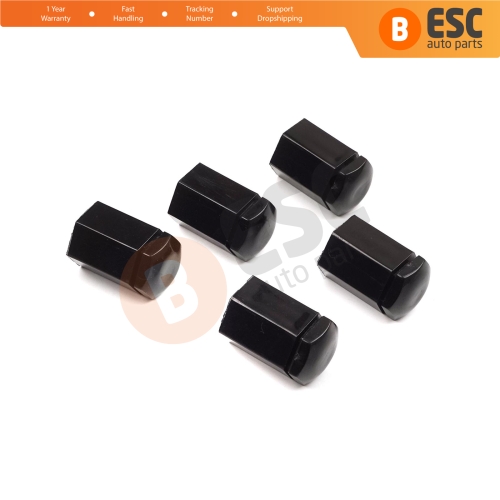 5 Pieces Car Wheel Bolt Screw Cover 6006066 13160977 Black Plastic Cap for Vauxhall Opel GM 32.80 mm* 17 mm