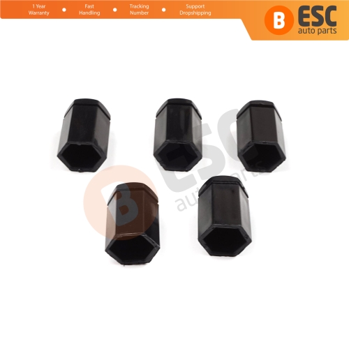 5 Pieces Car Wheel Bolt Screw Cover 6006066 13160977 Black Plastic Cap for Vauxhall Opel GM 32.80 mm* 17 mm