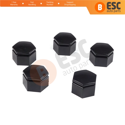 5 Pieces Car Wheel Bolt Screw Cover 1008208 Black Plastic Cap for Vauxhall Opel GM 21.40 mm* 22 mm