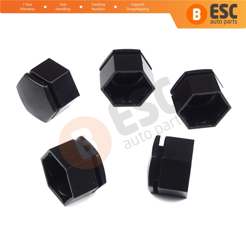 5 Pieces Car Wheel Bolt Screw Cover 1008208 Black Plastic Cap for Vauxhall Opel GM 21.40 mm* 22 mm