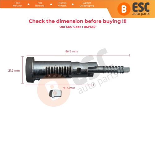 Ignition YM28 Lock Cylinder Shaft For Opel Astra