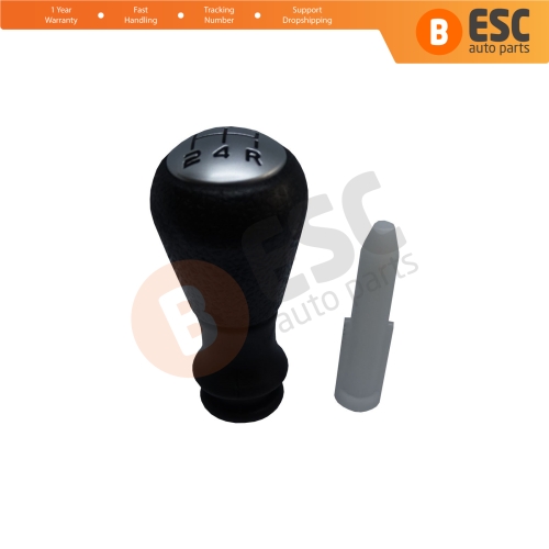 5 Speed Gear Shift Stick Knob Adapter 2403AP Black Chrome For Peugeot 106 206 306 406