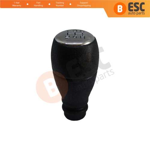 5 Speed Gear Shift Stick Knob 2403.T9 Black Chrome For Peugeot Partner Citroen Berlingo