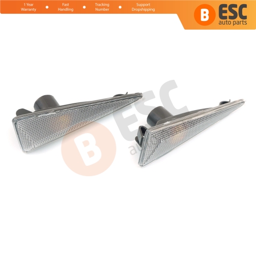 2 Pcs Side Indicator Lamps White 8200027150 8200027151 for Renault