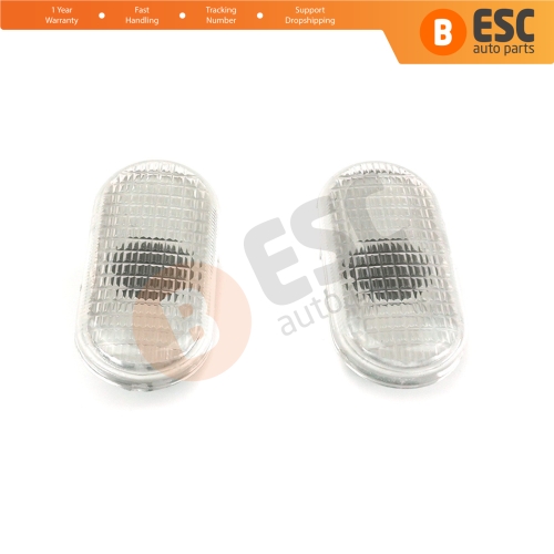 2 Pcs Side Indicator Lamp White 8200257884 for Renault Clio 2