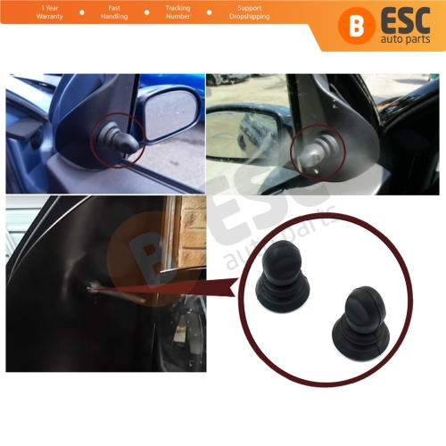 2 Pieces Manual Side Wing Mirror Adjuster Knob Cover 98AB17B718AB for Ford Focus MK1