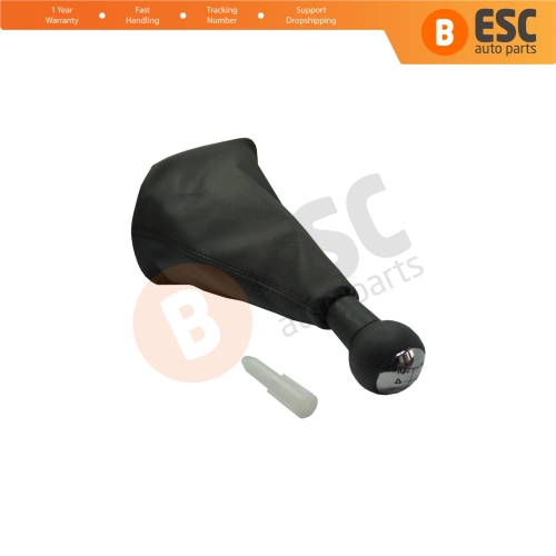 Gear Shift Stick Knob Black Boot Gaiter Set 7588.VQ For Peugeot 307