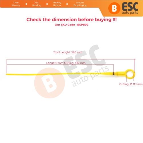 Engine Oil Dipstick Measurer 8200678386 7700273904 for K7M K7J Motor Renault