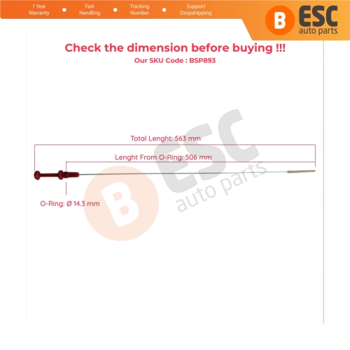 Engine Oil Dipstick Measurer 117475 for Peugeot Citroen 1.4 1.1L 8 V