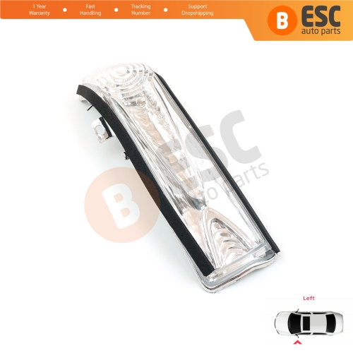 Side Door Wing Mirror Indicator Lamp White Lens Left 71765449 95511536 1428578 for Fiat Doblo 2 Opel Combo D