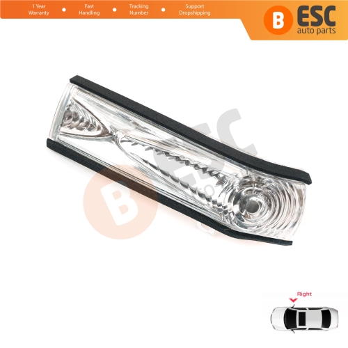 Side Door Wing Mirror Indicator Lamp White Lens Right 71765377 for Fiat Doblo 2 Opel Combo D