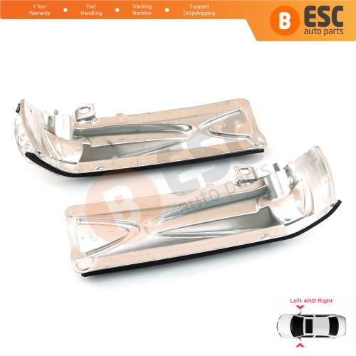 2 Pcs Side Door Wing Mirror Indicator Lamp White Lens R+L 71765449 71765377 for Fiat Doblo 2 Opel Combo D