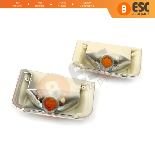 2 Pcs Side Door Wing Mirror Indicator Lamp ORANGE Lens R+L 71748253 71748252 for Fiat Peugeot Citroen MK3