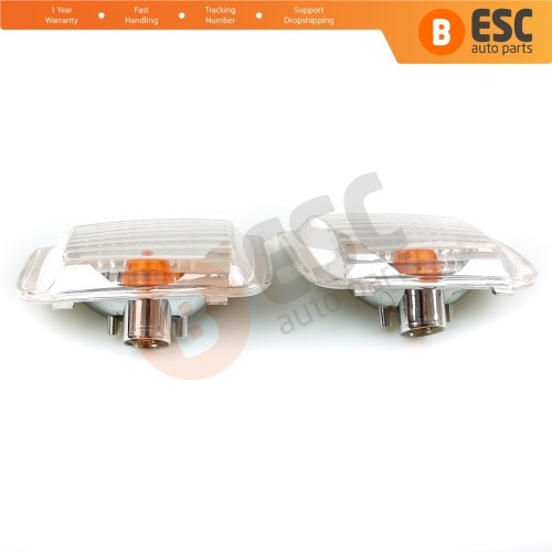 2 Pcs Side Door Wing Mirror Indicator Lamp ORANGE Lens R+L 71748253 71748252 for Fiat Peugeot Citroen MK3